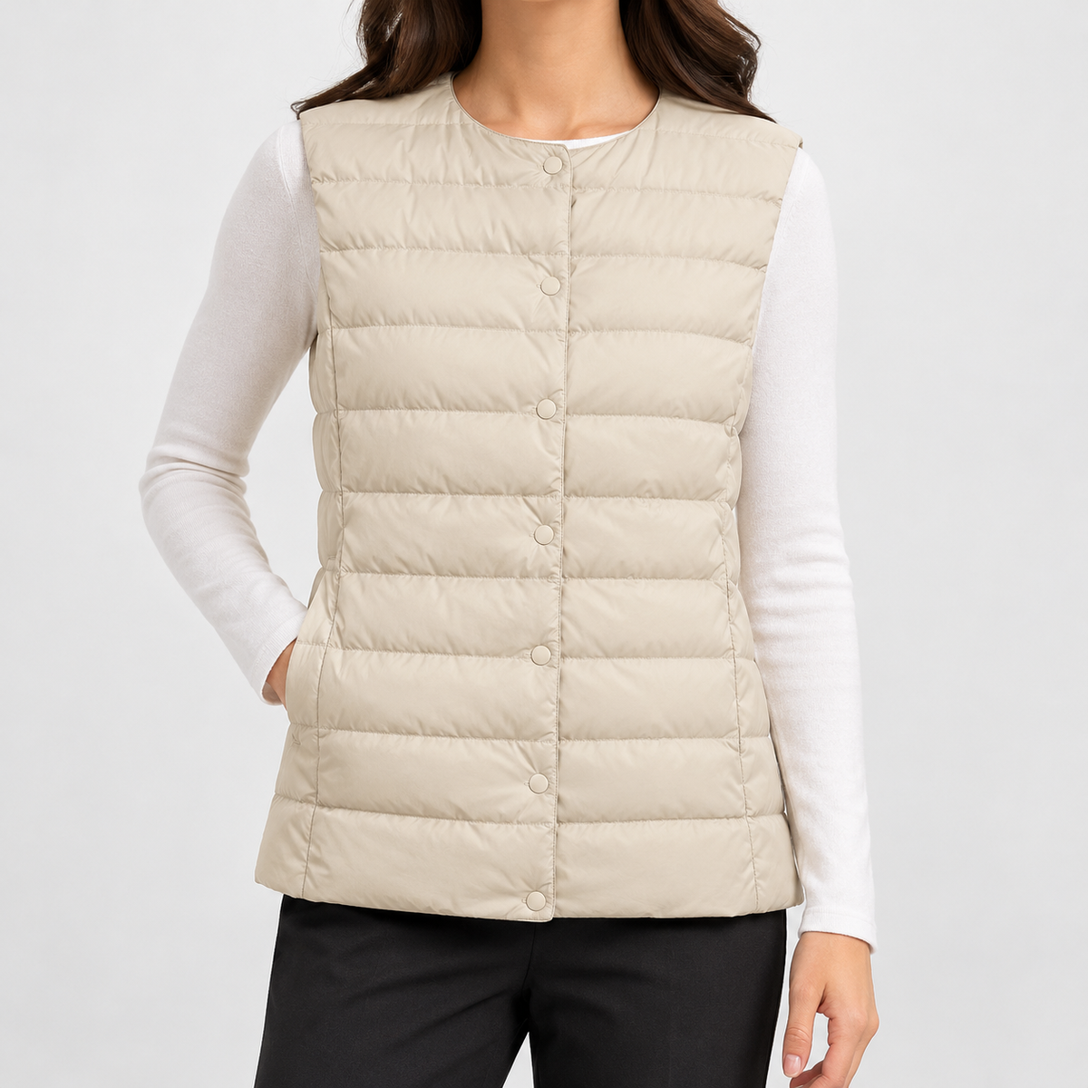 Duntisbourne Cashmere Vest - Apricot
