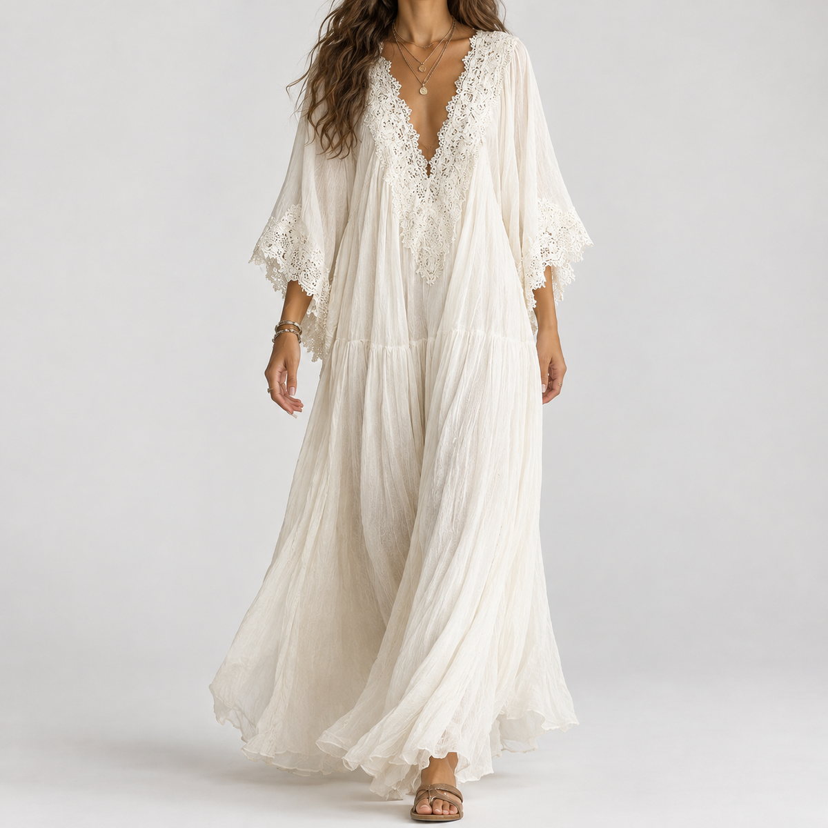 Thornthwaite Lace Maxi Dress - White
