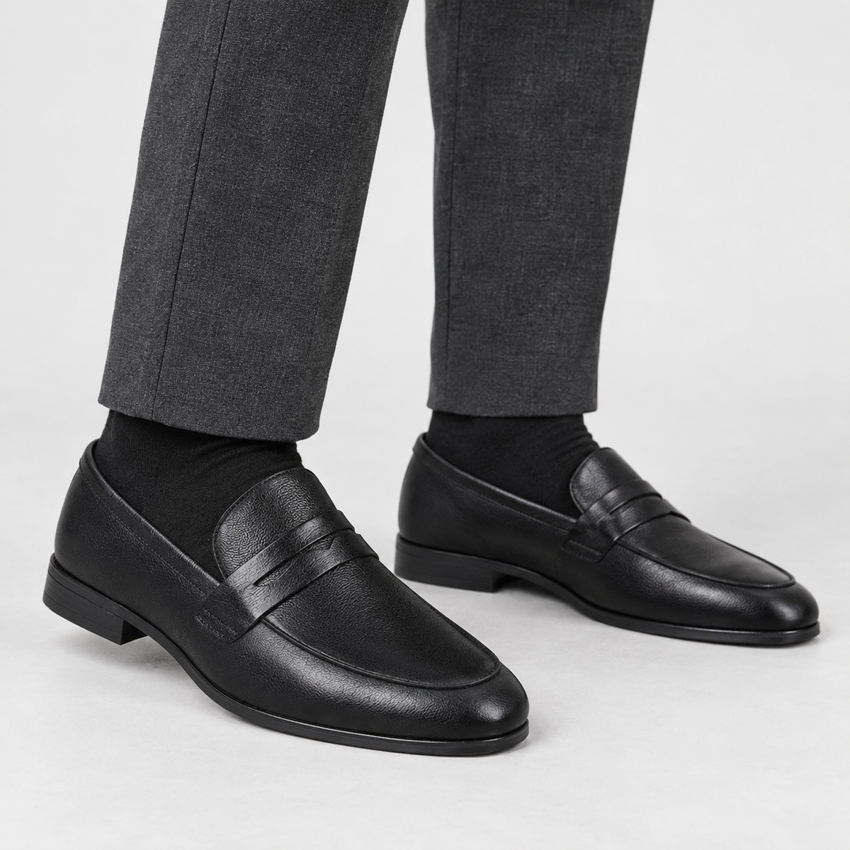 Crosthwaite Leather Loafers - Black