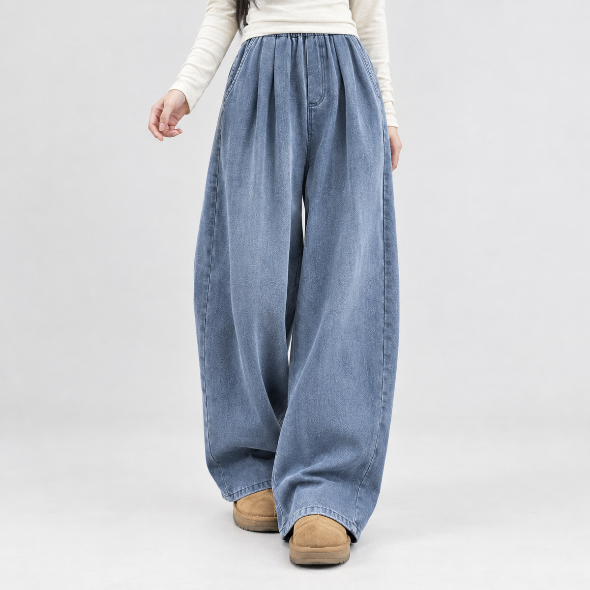Snape Wide Leg Pants - Retro Blue