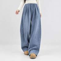 Snape Wide Leg Pants - Retro Blue
