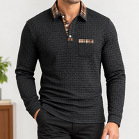 Portloe Textured Polo - Black