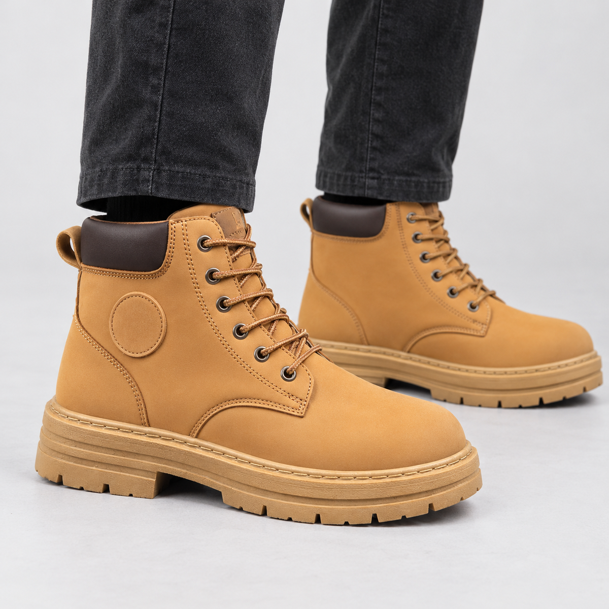 Portreath Lace Up Boots - Tan