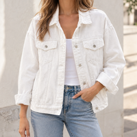 Ashley Denim Jacket - White
