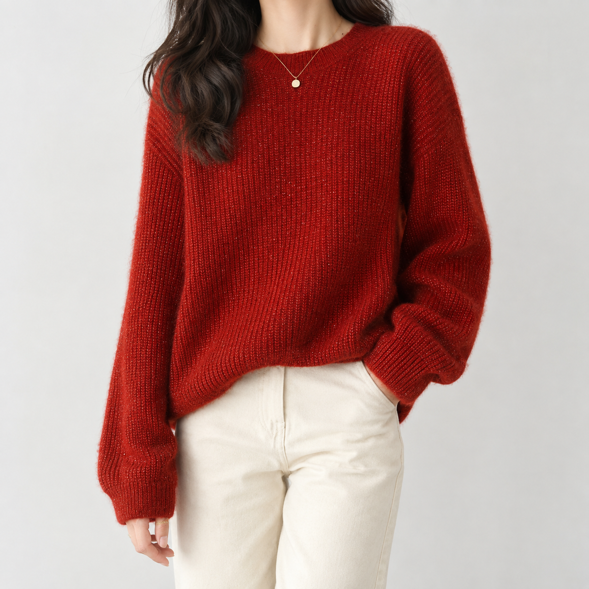 Florence Cashmere Sweater - Red
