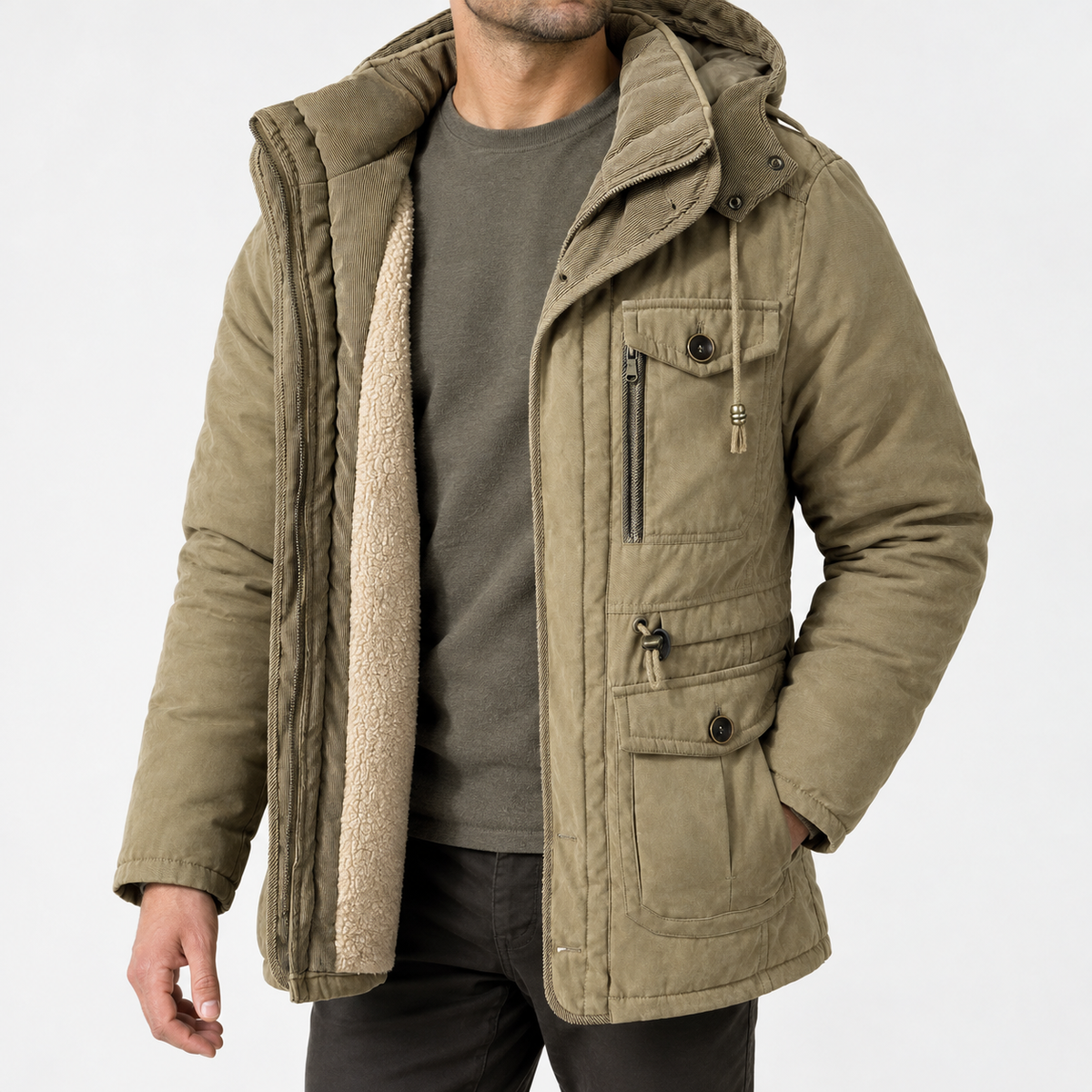 Craster Utility Jacket - Khaki