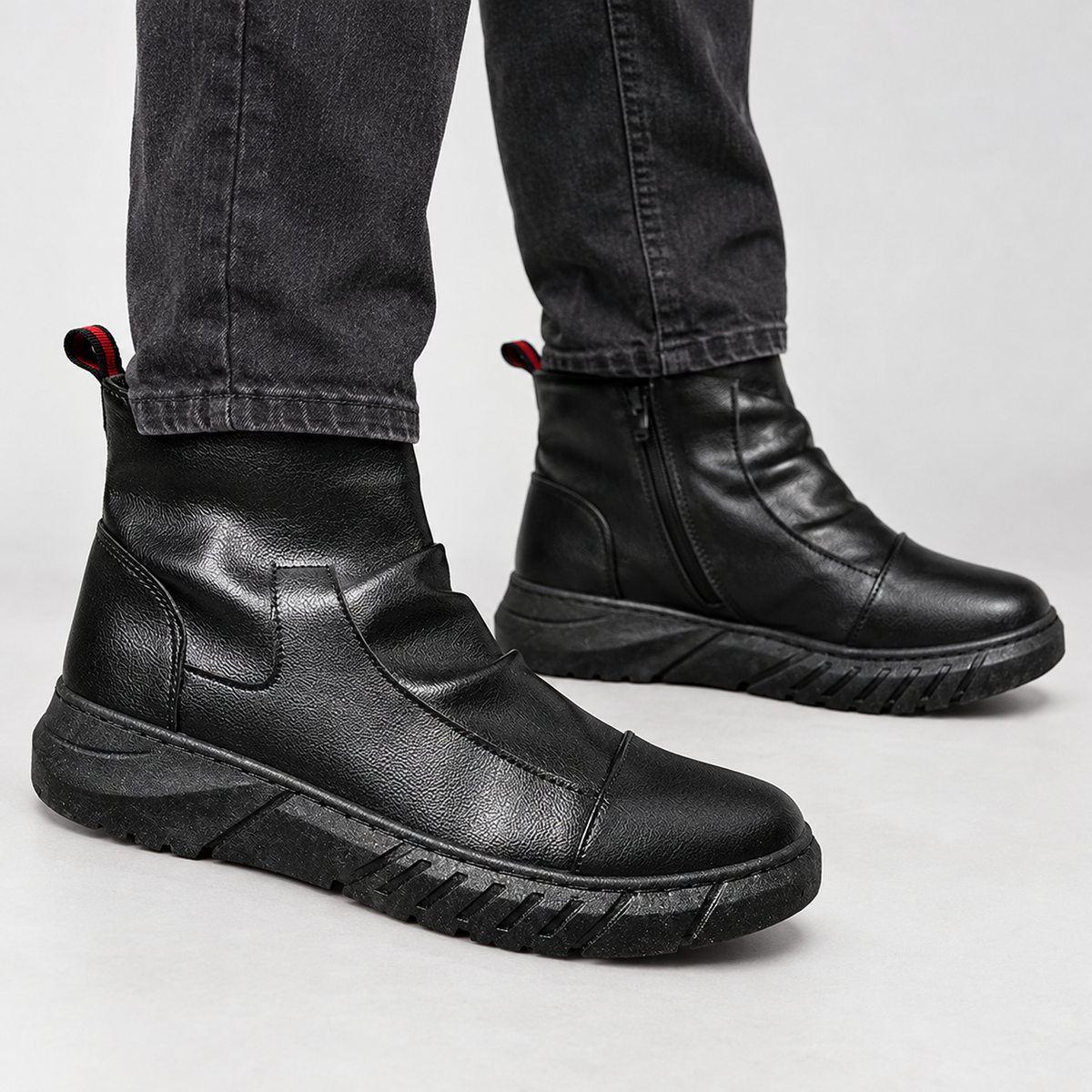 Caistor Zip Ankle Boots - Black