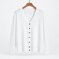 Rampside Button Front Cardigan - White