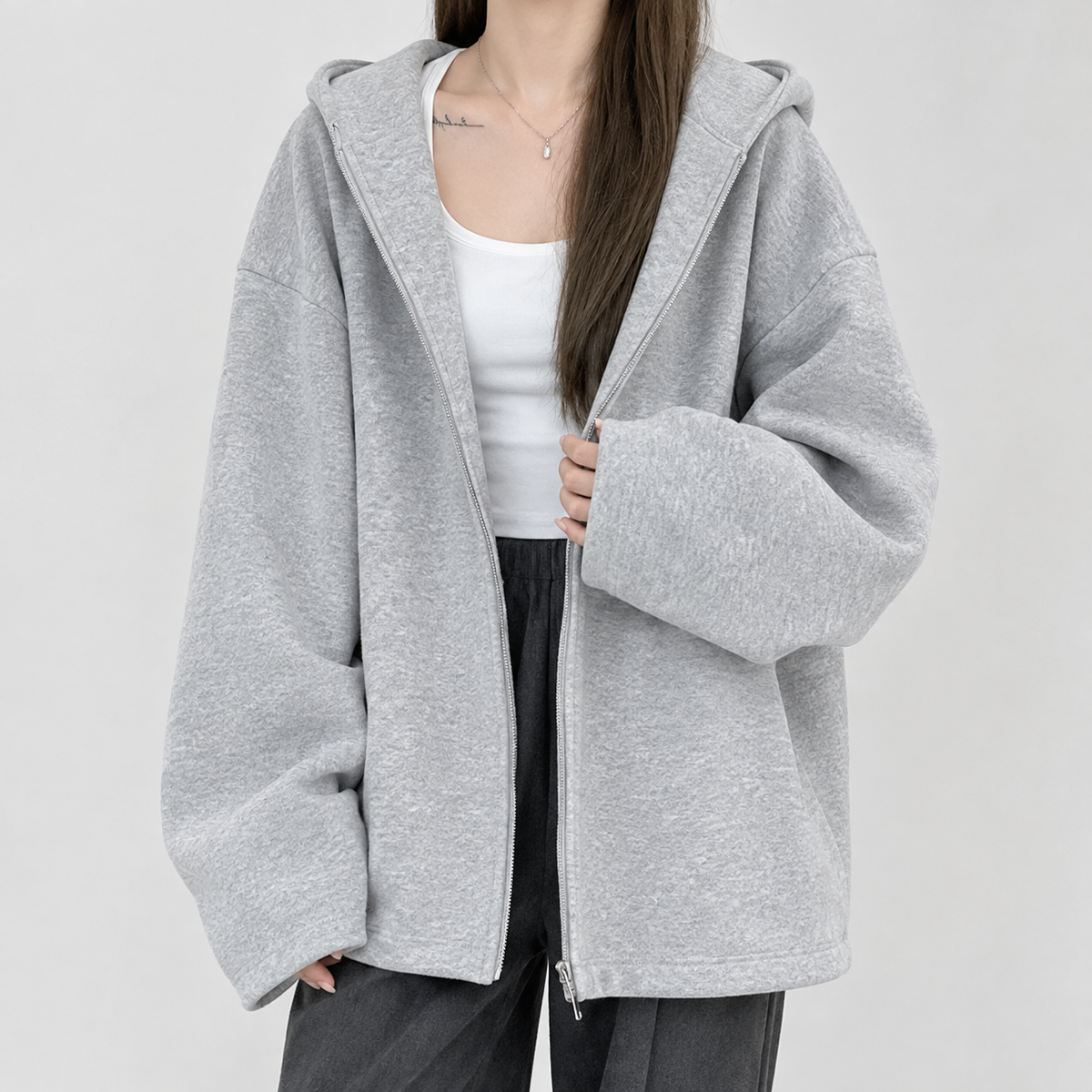 Braithwaite Oversized Hoodie - Pure Gray