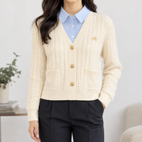 Kirkton Collared Knit Cardigan - Apricot