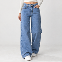 Melrose Wide Leg Jeans - Medium Blue