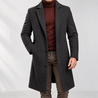 Delph Tailored Overcoat - Dark Gray
