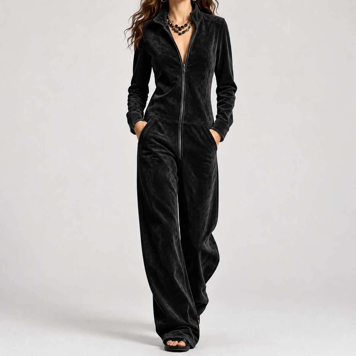Chelmick Wide Leg Jumpsuit - Black