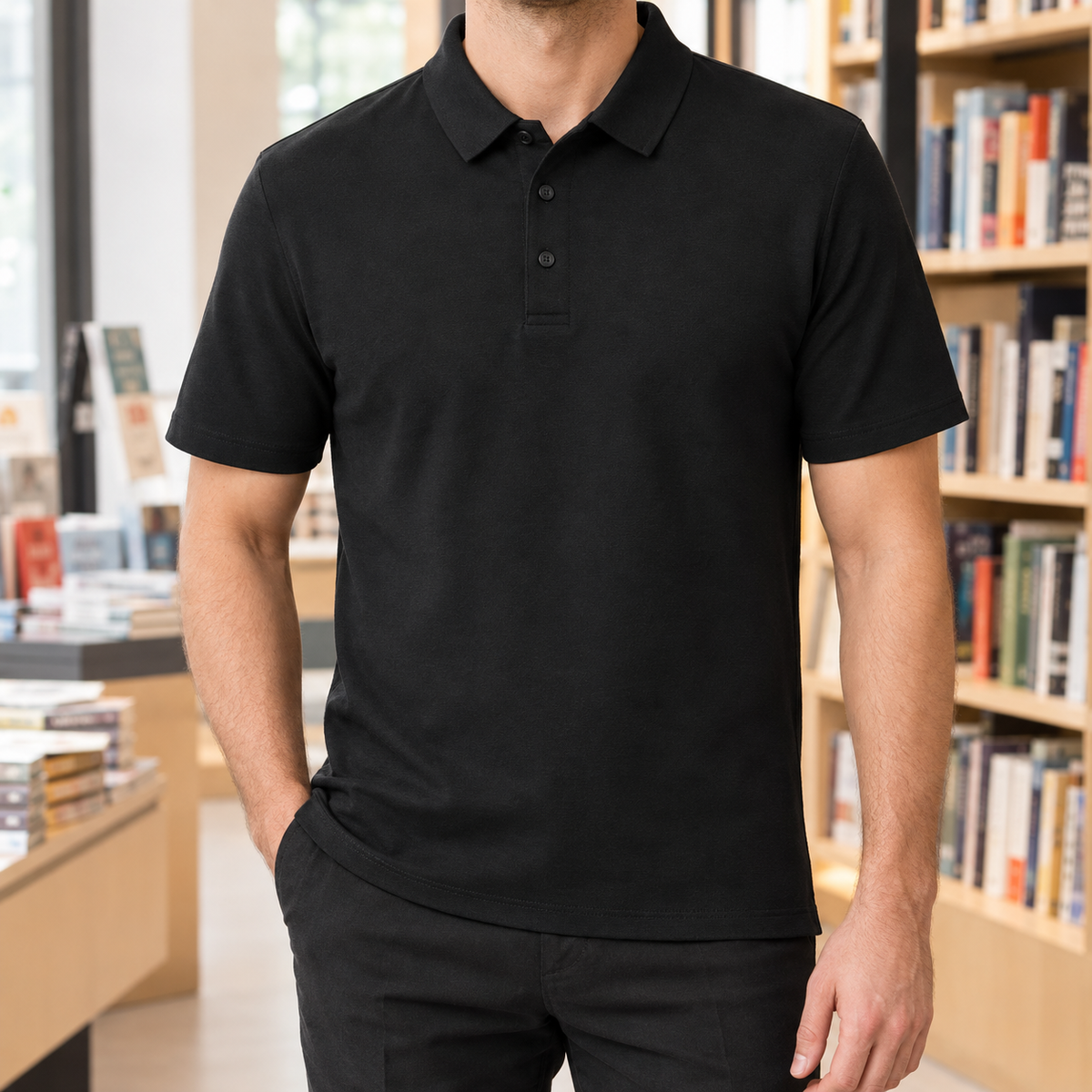 Oswaldkirk Relaxed Polo Shirt - Black
