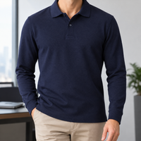 Hudson Cotton Polo - Dark Blue