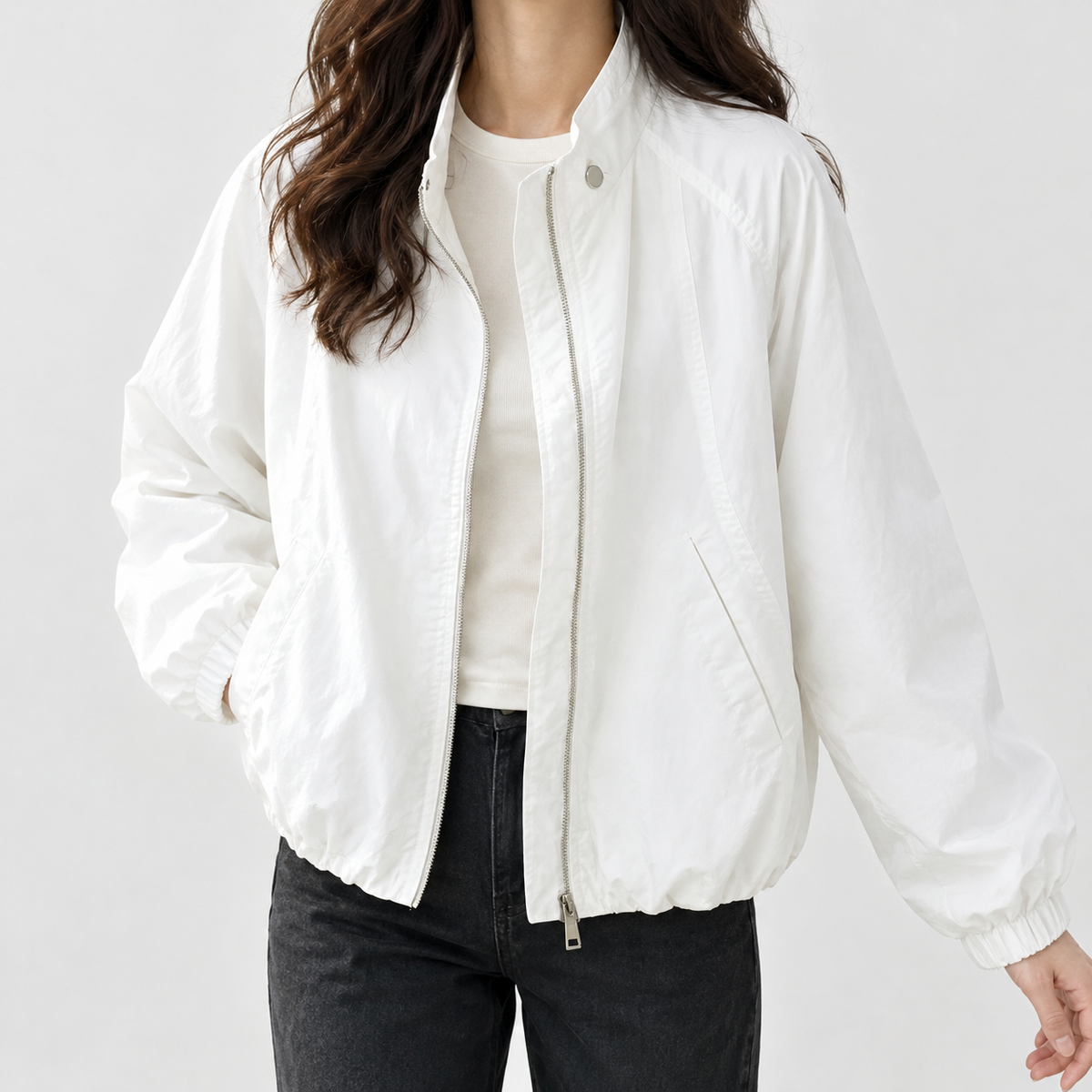 Bainbridge Cropped Jacket - White