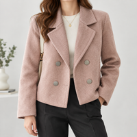 Amelie Double Breasted Jacket - Taro