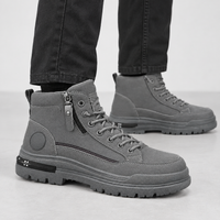 Dingleton Lug Sole Boots - Gray
