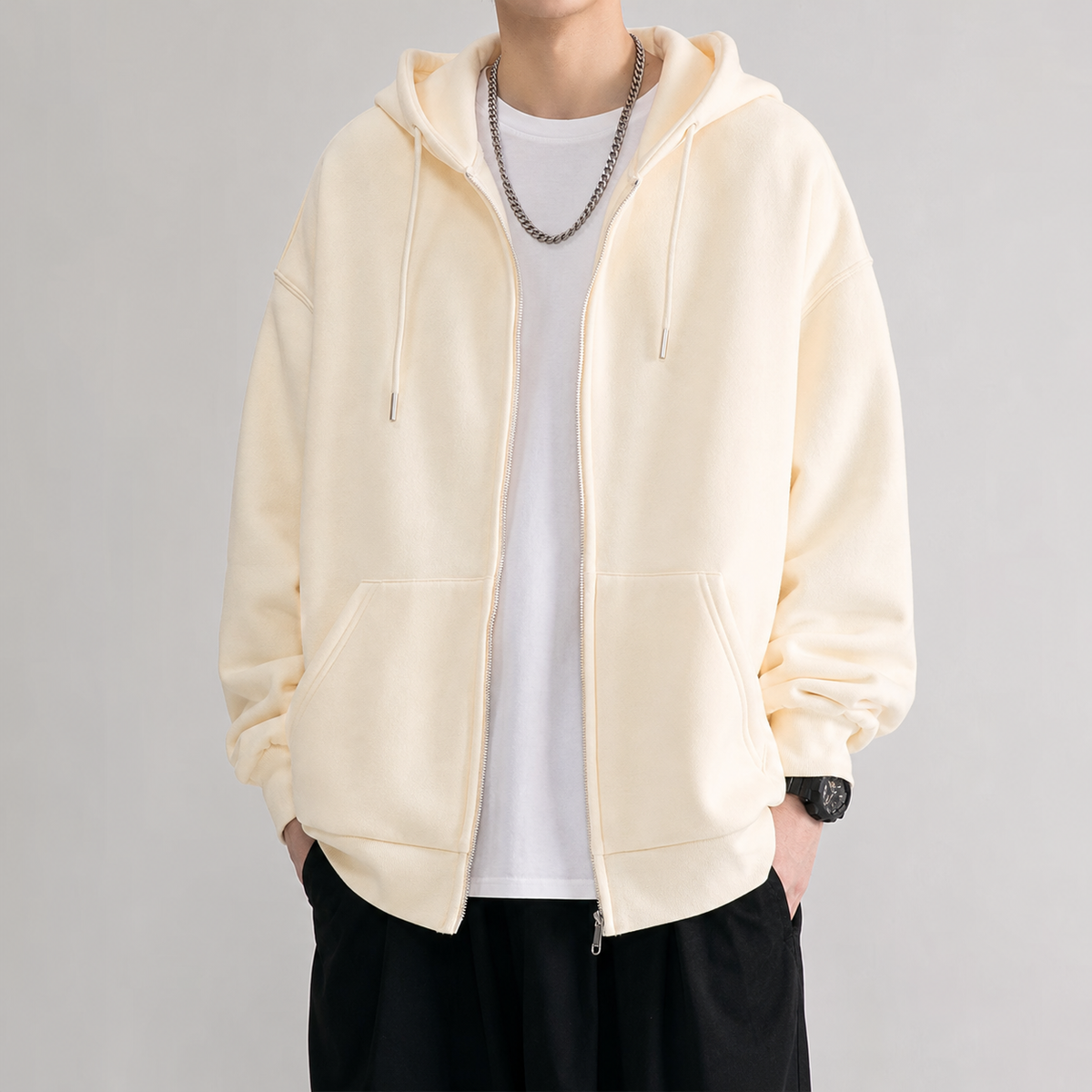 Bamburgh Relaxed Zip Jacket - Apricot