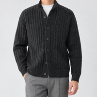 Wolfscote Ribbed Cardigan - Black