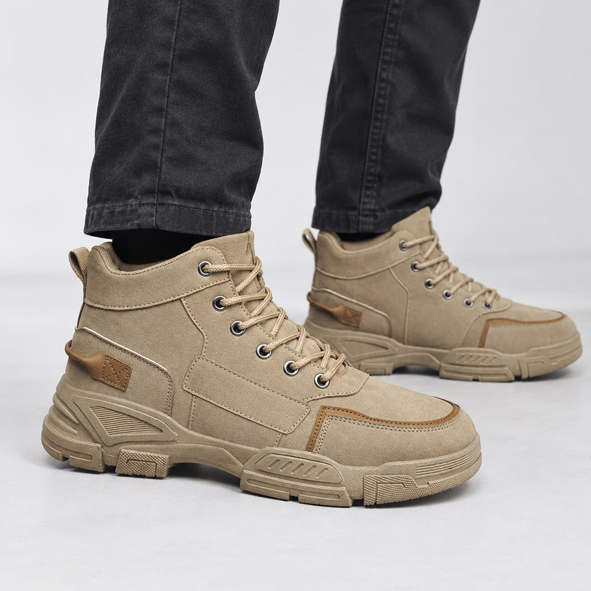 Cadeby Lace Up Boots - Khaki