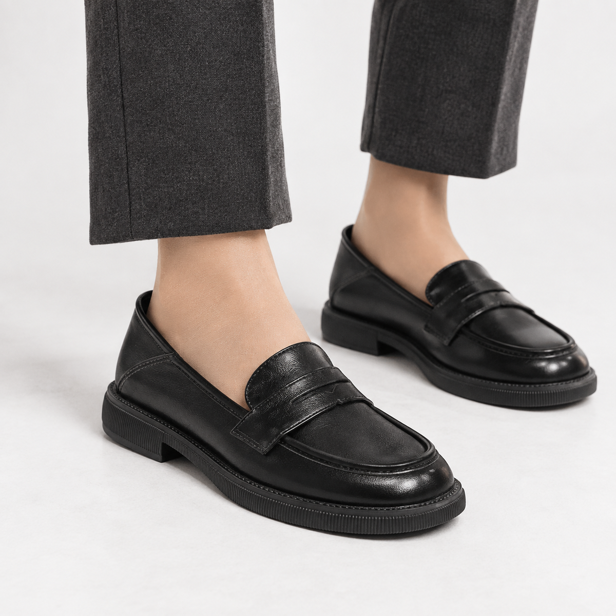 Portinscale Penny Loafers - Black 2.5cm
