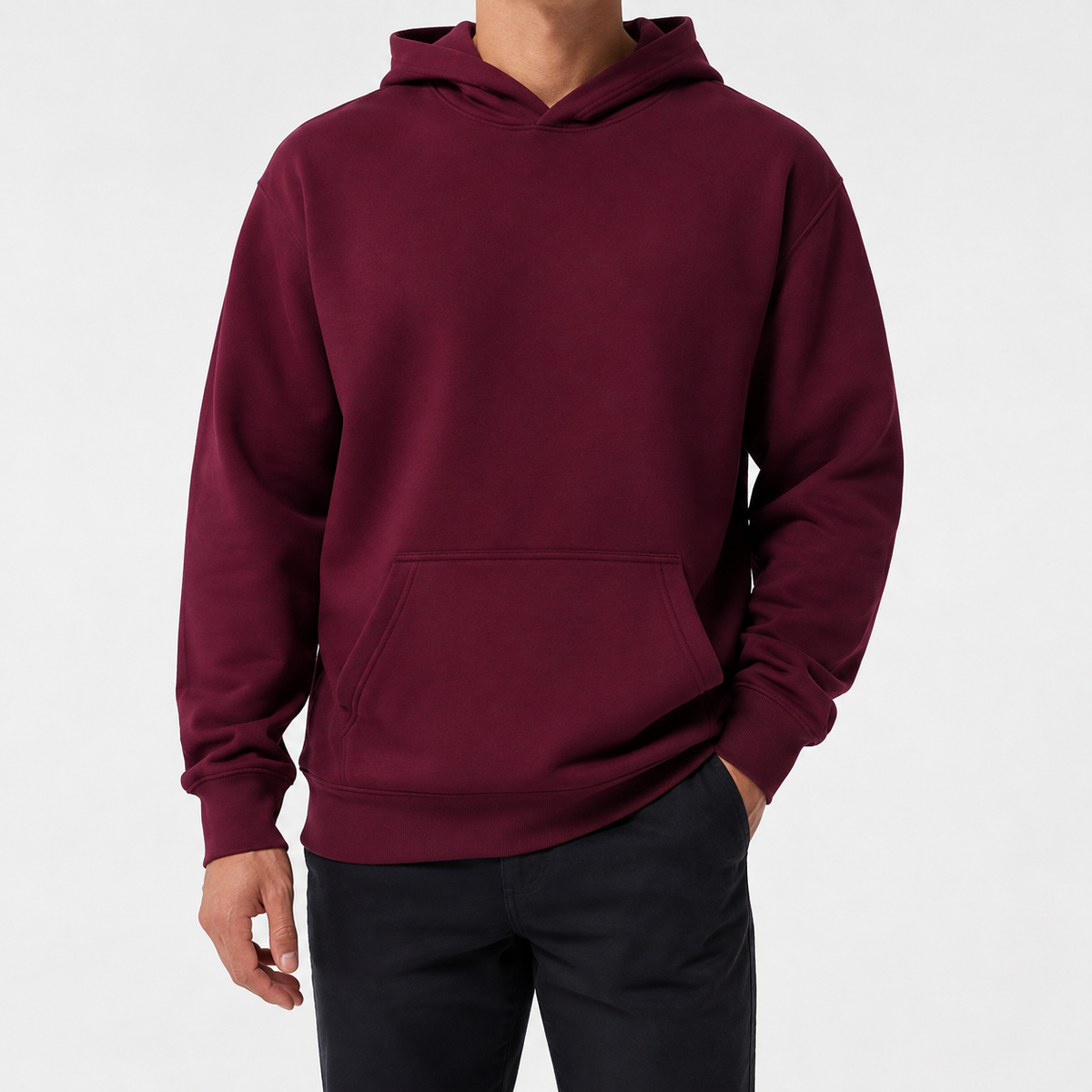 Ullswater Classic Pullover Hoodie - Burgundy