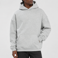 Farndale Oversized Fleece Hoodie - Flower Gray