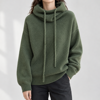 Wrynose Cowl Neck Sweater - Green