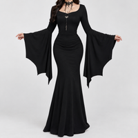 Tywardreath Fishtail Dress - Black