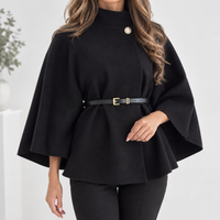 Witheridge Belted Cape Jacket - Black