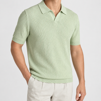 Boscastle Open Collar Polo - Green