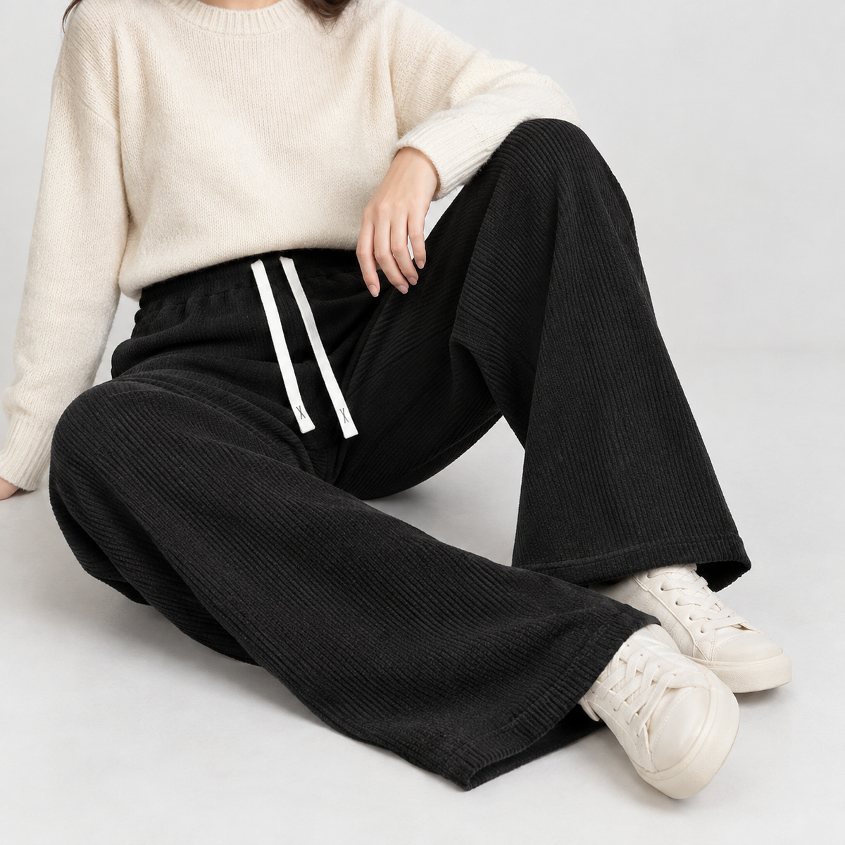 Crinan Wide Leg Pants - Black