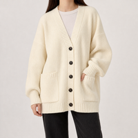 Birkenside Ribbed Cardigan - Off White
