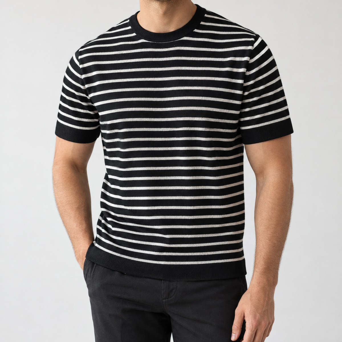Edgewell Striped T-Shirt - Black