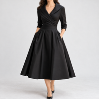 Denholm Fit And Flare Dress - Black