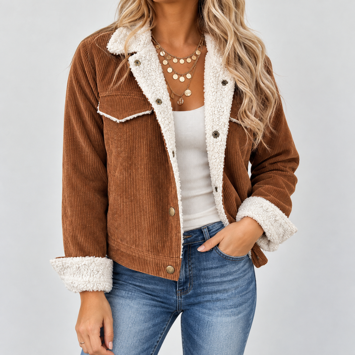 Seworgan Corduroy Jacket - Brown
