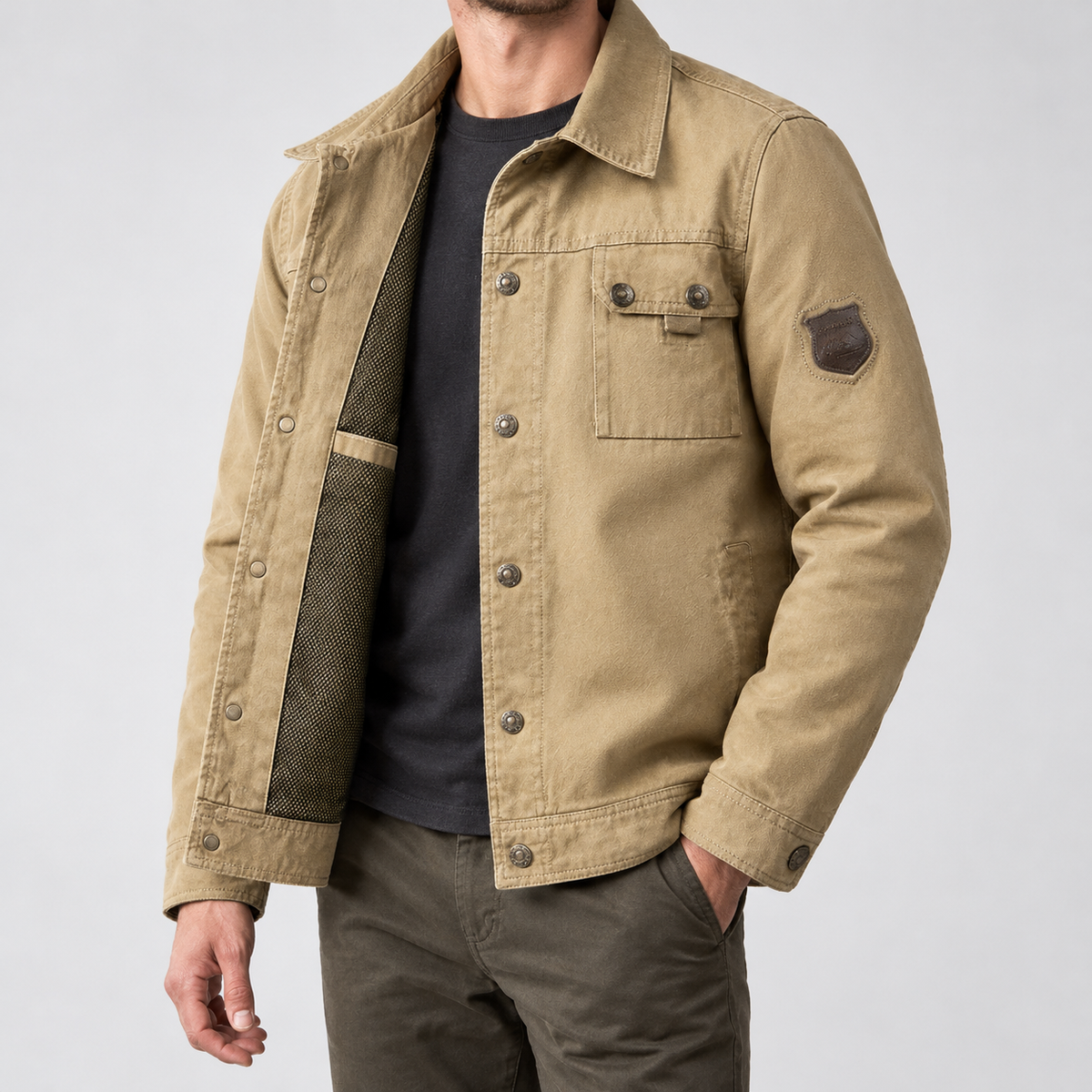 Barrasford Utility Jacket - Khaki