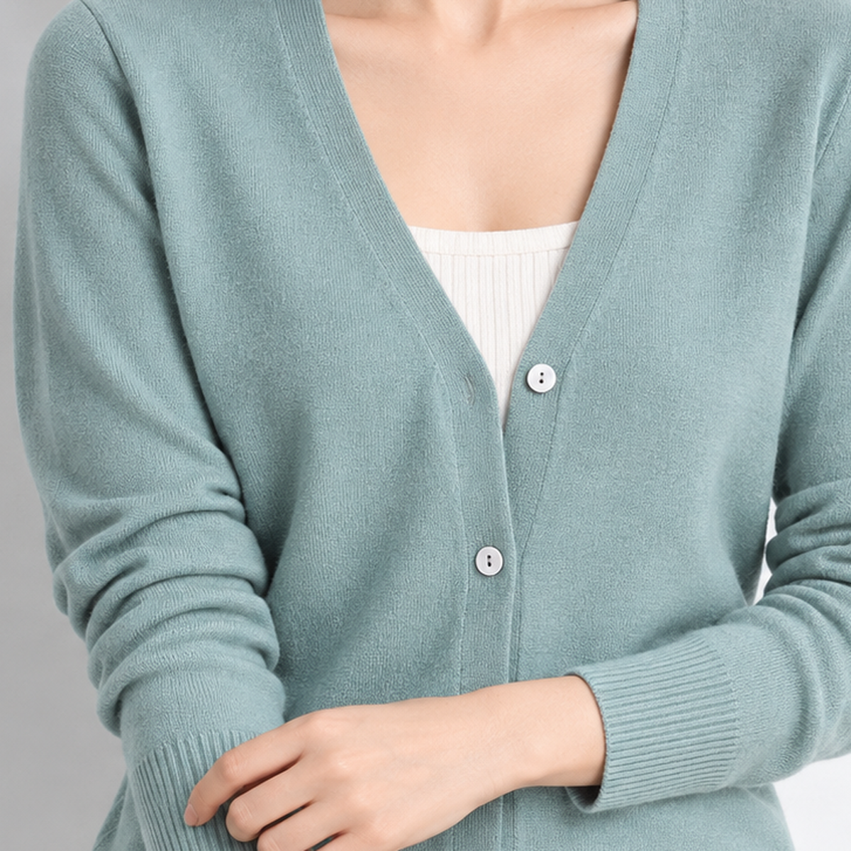 Windrush V Neck Cardigan - Lead Product Detail