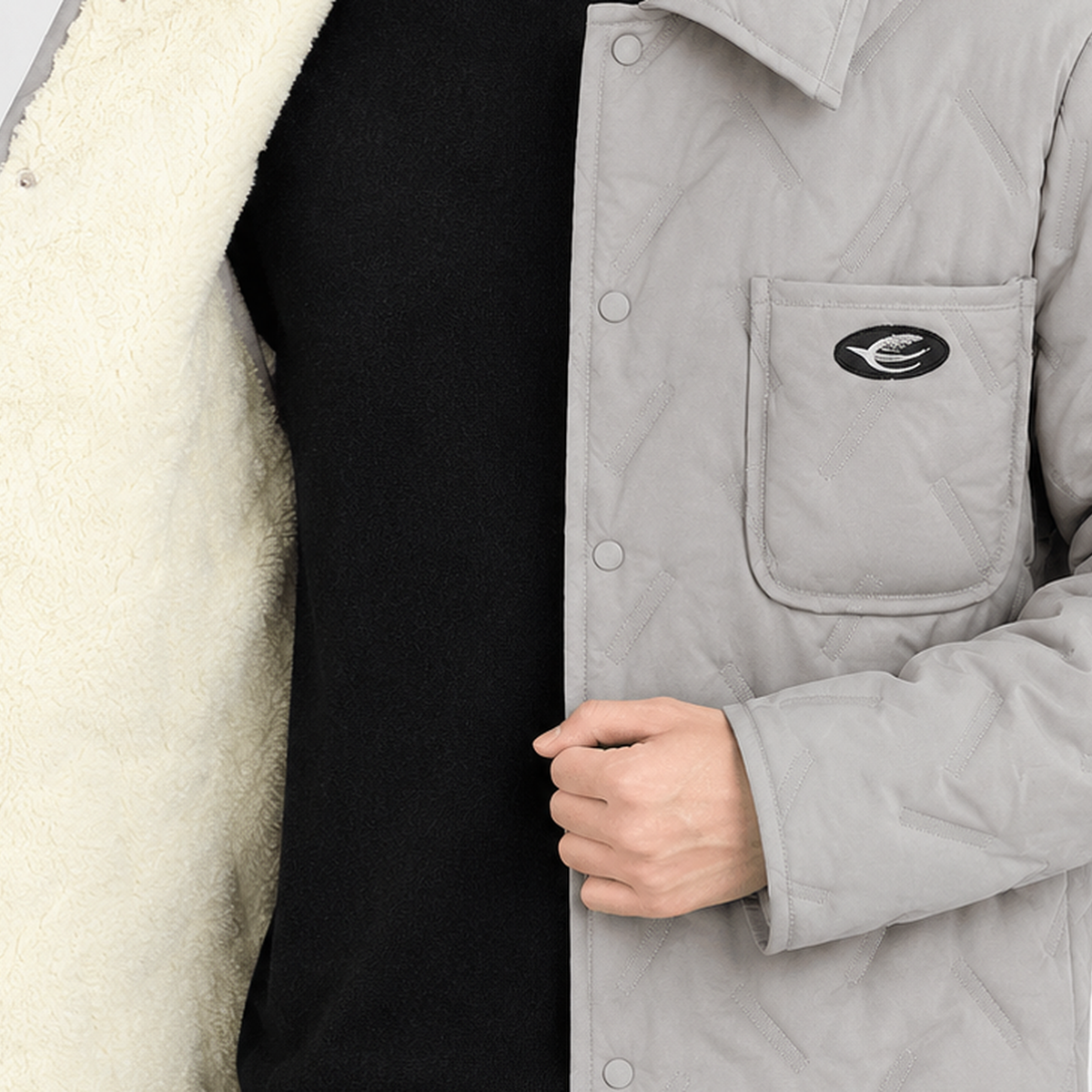 Powburn Fleece Lined Jacket - Lead Product Detail
