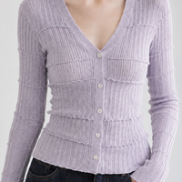 Sheepscombe V Neck Cardigan - Lead Product Detail