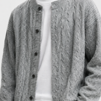 Boyton Cable Knit Cardigan - Lead Product Detail