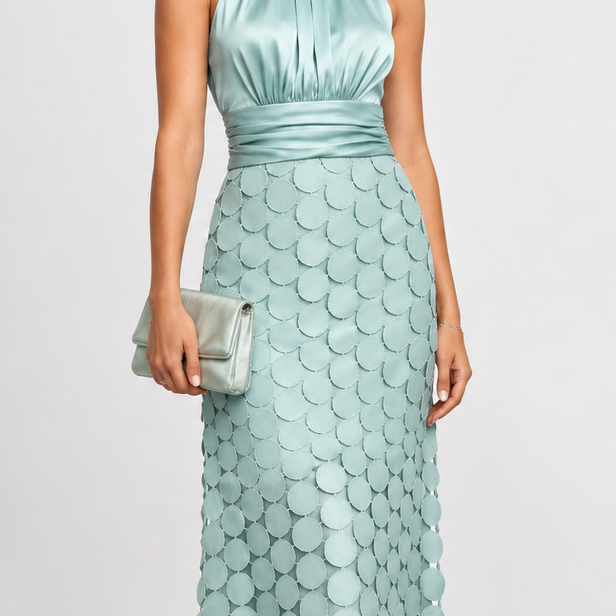 Yearby Halter Midi Dress - Lead Product Detail
