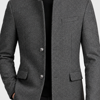 Wiveliscombe Stand Collar Overcoat - Lead Product Detail