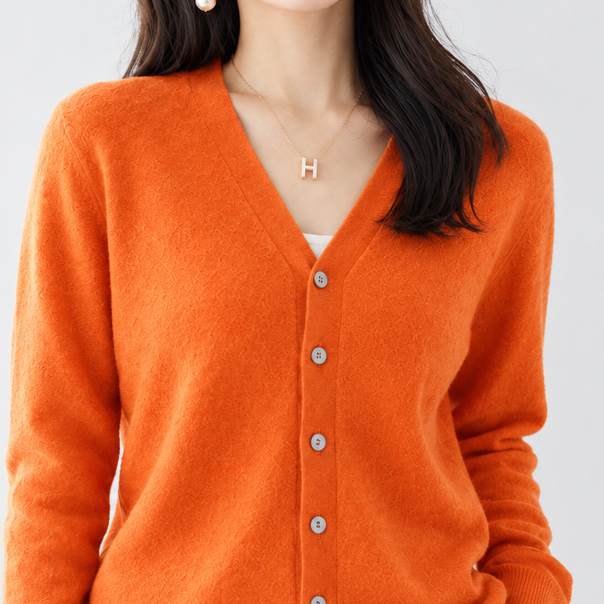 Lasborough V-Neck Cardigan - Lead Product Detail