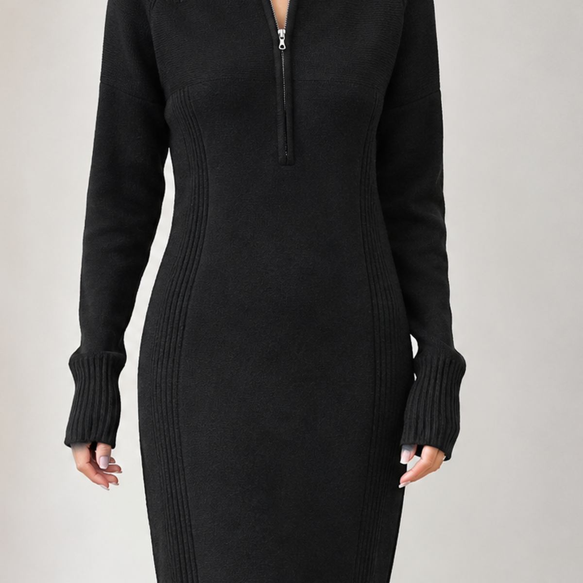 Brockworth Half Zip Dress - Lead Product Detail