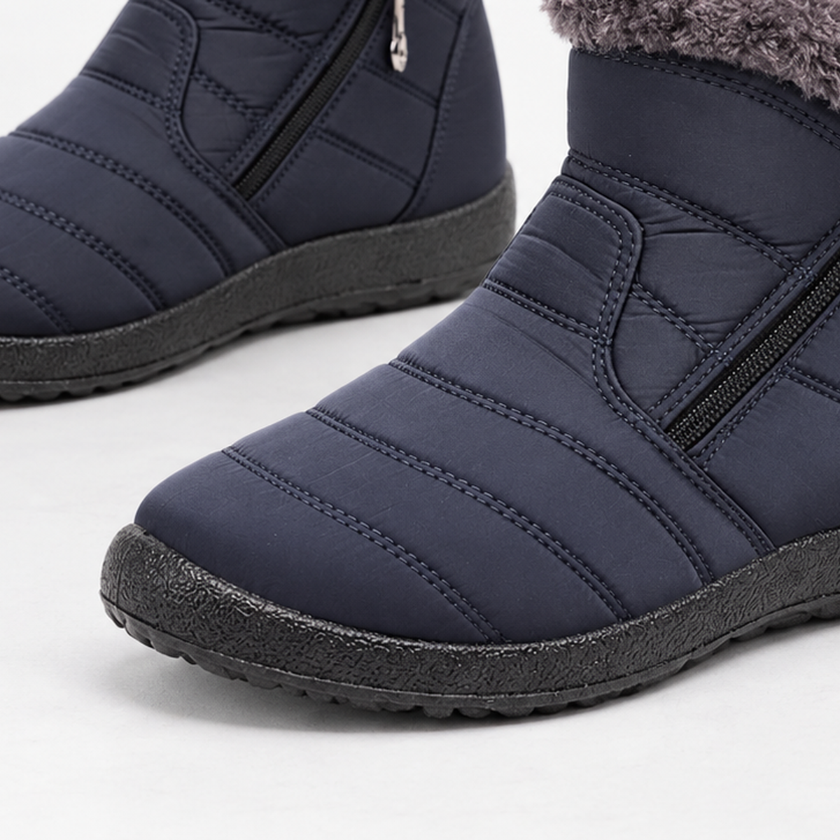 Stainsby Quilted Ankle Boots - Lead Product Detail