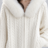 Mariansleigh Cable Knit Cardigan - Lead Product Detail