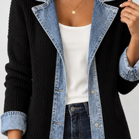 Briggswath Ribbed Denim Jacket - Lead Product Detail