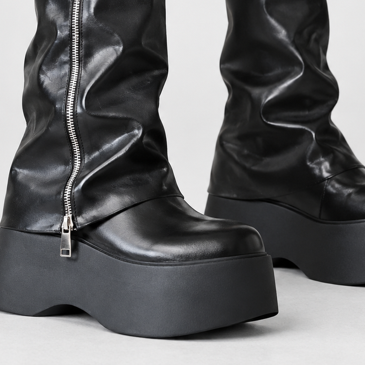 Holnest Buckle Platform Boots - Lead Product Detail